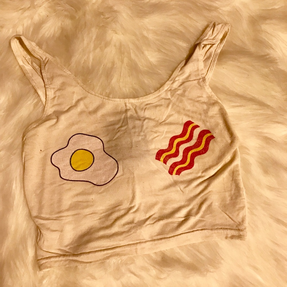 OMighty Bacon and egg crop top